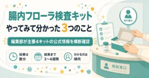 腸内フローラ検査キットをやってみた結論3点をまとめた図解