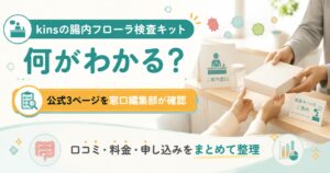 kinsの腸内フローラ検査キットの要点を整理した図解